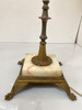 Brass and Marble Regency Floor Lamp With Shade , Circa 1930