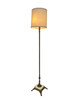 Brass and Marble Regency Floor Lamp With Shade , Circa 1930