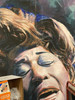 Circa 1980s Oil on Canvas Room Divider with Portrait of Ella Fitzgerald Circa 1980s Oil on Canvas Room Divider with Portrait of Ella Fitzgerald