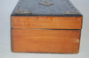 Edwardian Keepsake Box With Brass Corner Cut Outs Detail Trim Accents, Circa 1900