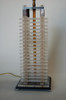 Hollywood Regency Stacked Lucite Table Lamp