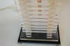 Hollywood Regency Stacked Lucite Table Lamp