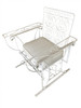 Iron Wire Patio Slider Rocking Lounge Chair With Scrolling Arms - a Pair