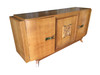 James Mont Style Sideboard W/ Carved Art Sculpture