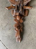 Late 19th Century Victorian Hand Carved Oak American War Eagle Wall Shelf Sconce