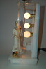Lucite Table Lamp by Moss Lighting W/ Ceramic Figurine by Hedi Schoop