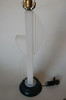 Mid Century Modern White Lucite Table Lamp W/ Side Planter by Moss Lighting