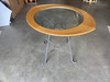 Mid-Century Glass Center Two Person Breakfast Table