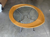 Mid-Century Glass Center Two Person Breakfast Table