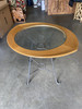 Mid-Century Glass Center Two Person Breakfast Table