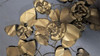 Mid-Century Regency Brass Folded Metal Floral Wall Sculpture
