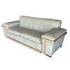 Mid-Century Sofa In the Style of Milo Baughman with Walnut Trim