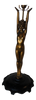 Nuart Bronze Standing Nude Figure Accent Table Lamp