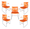 Orange Stylex "Rythm" Armchair by Sva Cvek, Sets of 5