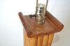 Pair of 1950s Restored Demi Inspired Rattan and Mahogany Table Lamps, Pair Pair of 1950s Restored Demi Inspired Rattan and Mahogany Table Lamps, Pair