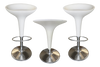 Philippe Starck Style White Modernist Stool and Table Set