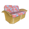Restored "Golden Girls" Art Deco Rattan Fan Arm Loveseat Restored "Golden Girls" Art Deco Rattan Fan Arm Loveseat