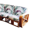Restored 4-Strand Square Pretzel Rattan Corner Sectional Sofa for Six by Ritts