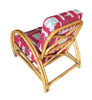 Restored Arch Deluxe Rattan Lounge Chair with Bark Cloth Cushions Restored Arch Deluxe Rattan Lounge Chair with Bark Cloth Cushions