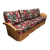Restored Art Deco Style Rattan Fan Arm Four-Seat Sectional Sofa Restored Art Deco Style Rattan Fan Arm Four-Seat Sectional Sofa