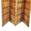 Restored Bamboo & Woven Wicker 4 Panel Folding Screen, 1920