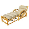 Restored Circles & Speed Arm Rattan Chaise Lounge Chair