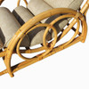 Restored Circles & Speed Arm Rattan Chaise Lounge Chair