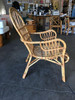 Restored Franco Albini Style Stick Reed Rattan Lounge Chair