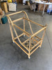 Restored Mid Century Rattan Bar Cart W/ Bottle Holder by Angraves, Circa 1970