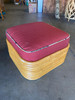Restored Mid Century Strand Stacked Rattan Ottoman Stool Restored Mid Century Strand Stacked Rattan Ottoman Stool