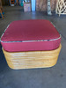 Restored Mid Century Strand Stacked Rattan Ottoman Stool Restored Mid Century Strand Stacked Rattan Ottoman Stool