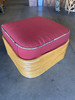 Restored Mid Century Strand Stacked Rattan Ottoman Stool Restored Mid Century Strand Stacked Rattan Ottoman Stool