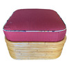 Restored Mid Century Strand Stacked Rattan Ottoman Stool Restored Mid Century Strand Stacked Rattan Ottoman Stool