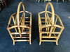 Restored Palm Rattan Magazine Racks With Handles, a Pair