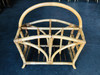 Restored Palm Rattan Magazine Racks With Handles, a Pair