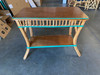 Restored Presidential Stick Reed Rattan TV Stand/Console Table w/ Mahogany Top Restored Presidential Stick Reed Rattan TV Stand/Console Table w/ Mahogany Top