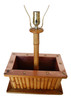 Restored Rattan & Copper Planter Table Lamp Restored Rattan & Copper Planter Table Lamp