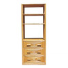 Restored Rattan & Mahogany Display Curio Cabinet Etagere Restored Rattan & Mahogany Display Curio Cabinet Etagere