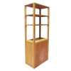 Restored Rattan & Mahogany Display Curio Cabinet Etagere Restored Rattan & Mahogany Display Curio Cabinet Etagere