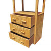 Restored Rattan & Mahogany Display Curio Cabinet Etagere Restored Rattan & Mahogany Display Curio Cabinet Etagere