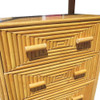 Restored Rattan & Mahogany Display Curio Cabinet Etagere Restored Rattan & Mahogany Display Curio Cabinet Etagere