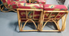 Restored Rattan 3-Strand 3/4 Pretzel Arm Sofa and Settee