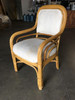 Restored Rattan Dining Armchairs With Twisted Rattan Arms, Set of 4