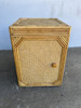 Restored Stick Reed Rattan& Wicker Front Hinged Drink Box Cabinet Restored Stick Reed Rattan& Wicker Front Hinged Drink Box Cabinet