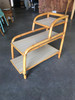 Restored Three-Tier "Arch" Side Table W/ Blond Formica Tops