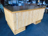 Restored Vertically Stacked Rattan& Mahogany Executive Desk Restored Vertically Stacked Rattan& Mahogany Executive Desk