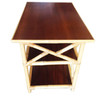 Restored Vintage Mahogany and Rattan Three-Tier Side Table Restored Vintage Mahogany and Rattan Three-Tier Side Table