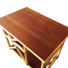 Restored Vintage Mahogany and Rattan Three-Tier Side Table Restored Vintage Mahogany and Rattan Three-Tier Side Table