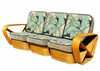 Restored Vintage Paul Frankl Style Six-Strand Square Pretzel 3-Seater Sofa - a Pair Restored Vintage Paul Frankl Style Six-Strand Square Pretzel 3-Seater Sofa - a Pair