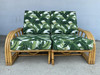 Restored Vintage Paul Laszlo Rattan Three Strand Sectional Settee Sofa